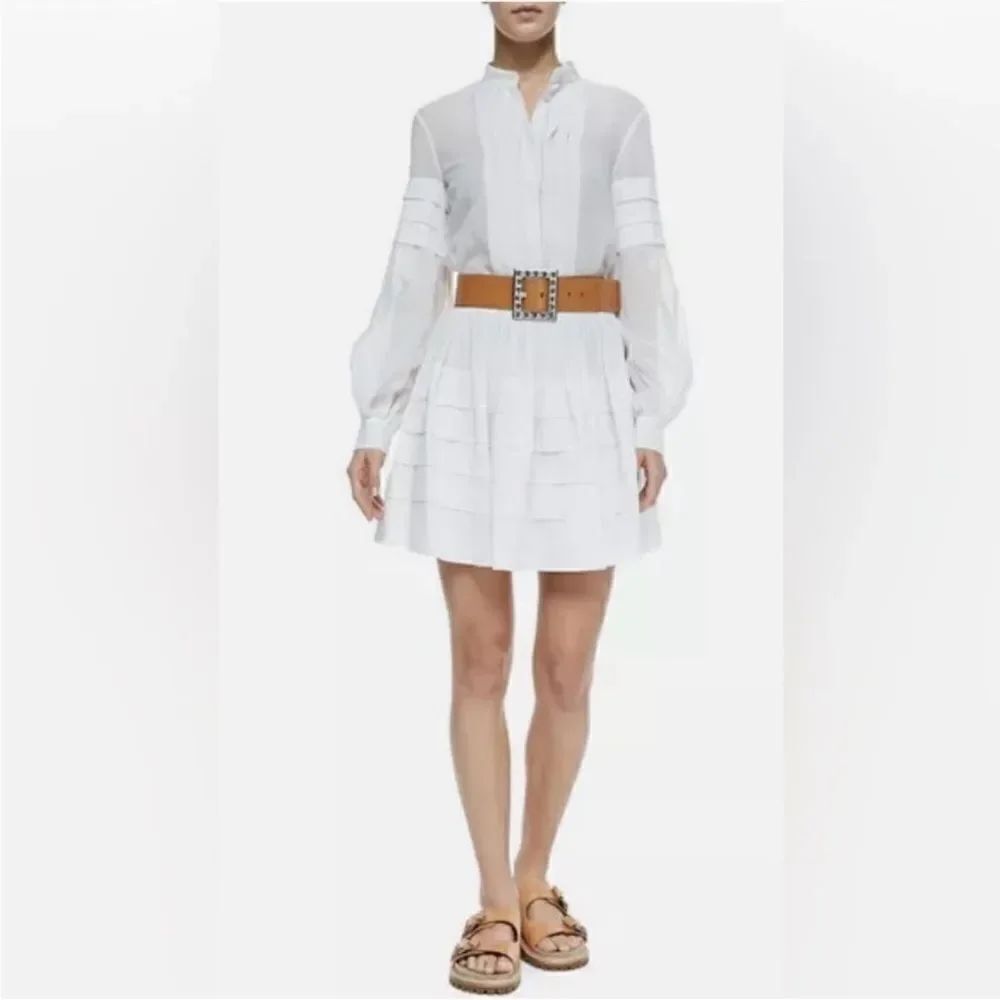 Michael Kors Collection silk tiered mini skirt, US2